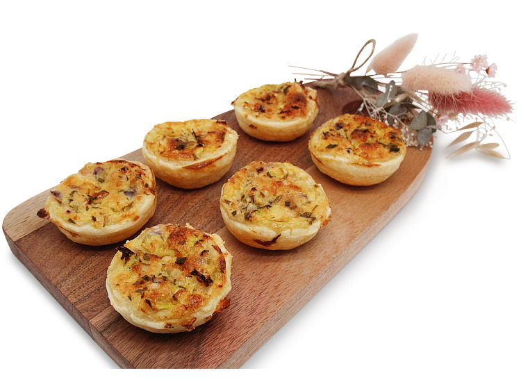 Mini quiche poireaux & truite fumée